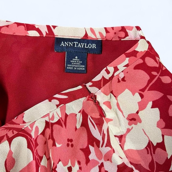 Vintage Y2k Silk Maxi Skirt Sleeveless Top Set Red Pink Floral Romantic 2000s - Picture 6 of 8